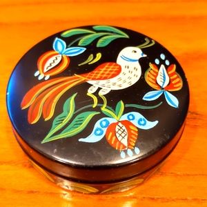 Folk art signed Tin, hand painted, artisan mixed media